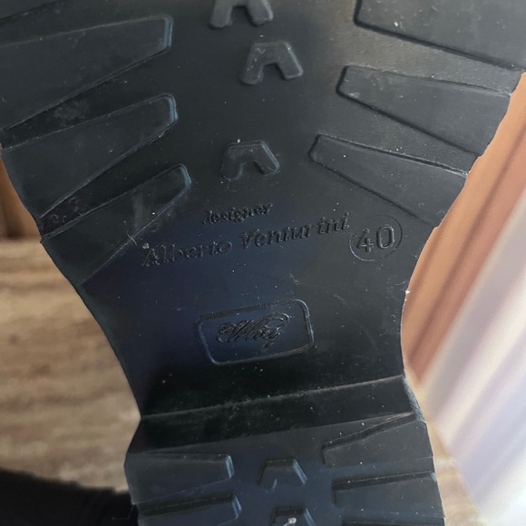 Why Alberto Venturini Motorcycle Boots Calf Military Gothic Belt Punk Boot 40 - Picture 12 of 17